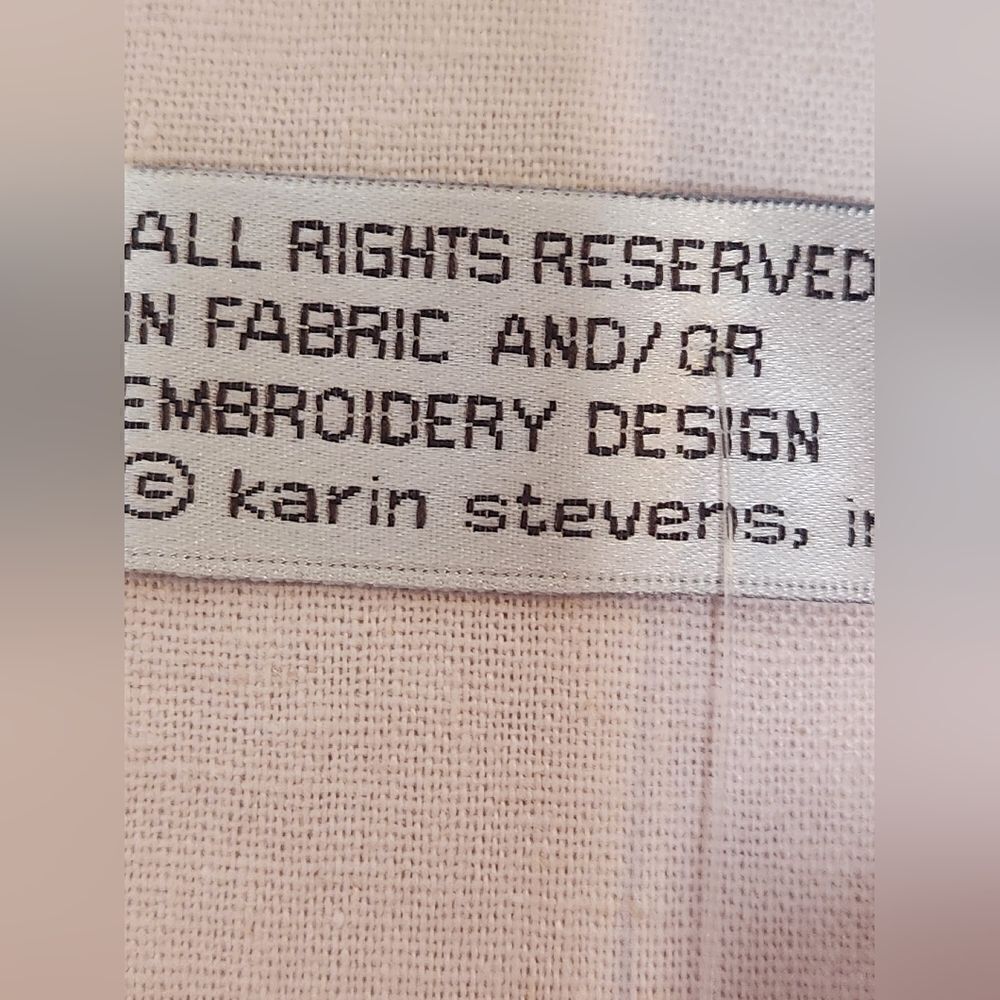 Vtg Karin Stevens 14 PastelPink LINENBlendFaux2Piece Women Midi Embroidery Dress - Picture 3 of 13